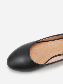 New La Modeuse Ballerines compensées à bout rond grandes tailles Noir