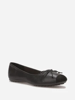 Hot La Modeuse Ballerines effet métallisé à n艙ud Noir