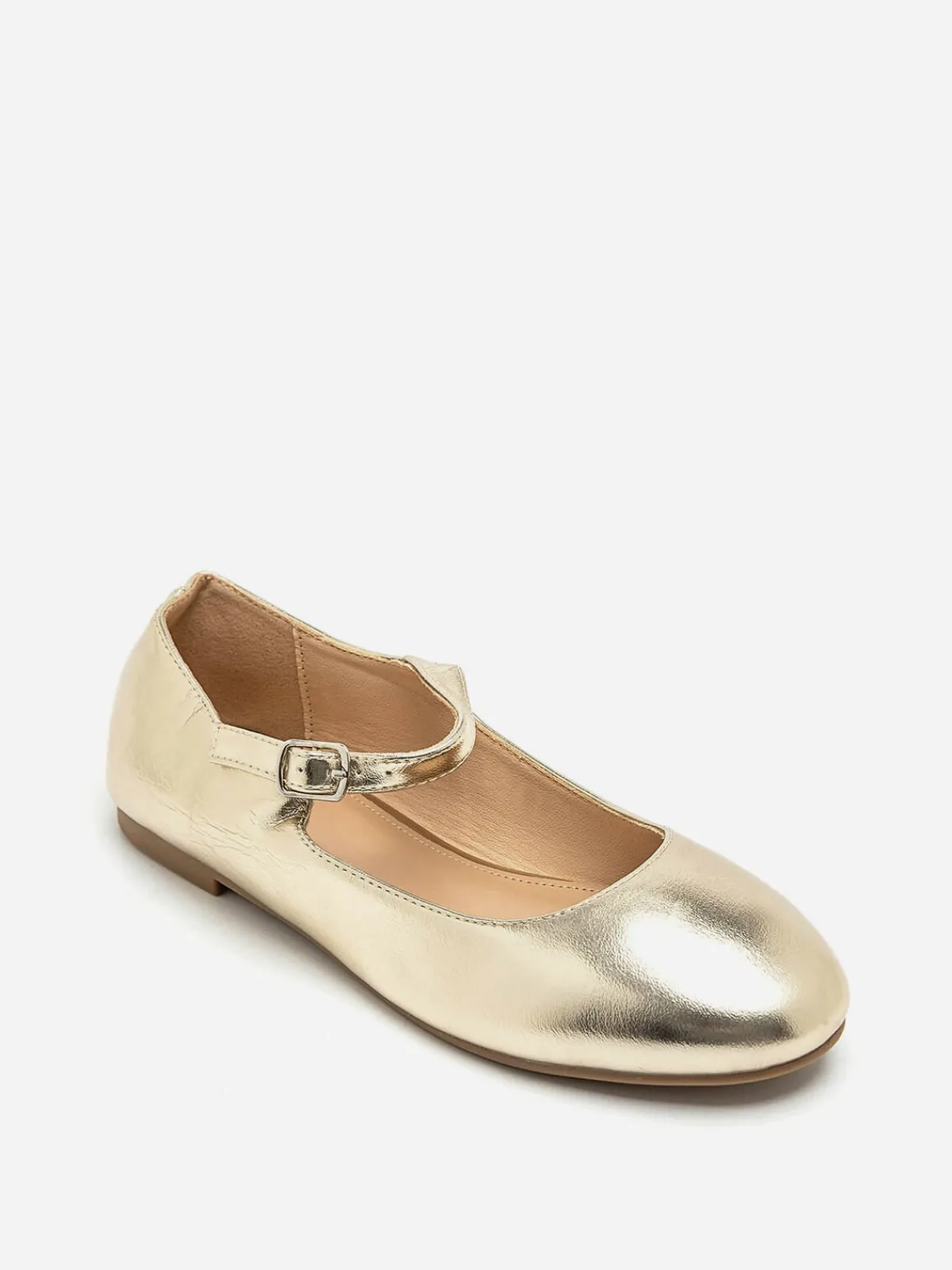 Hot La Modeuse Ballerines en simili à bride Doré