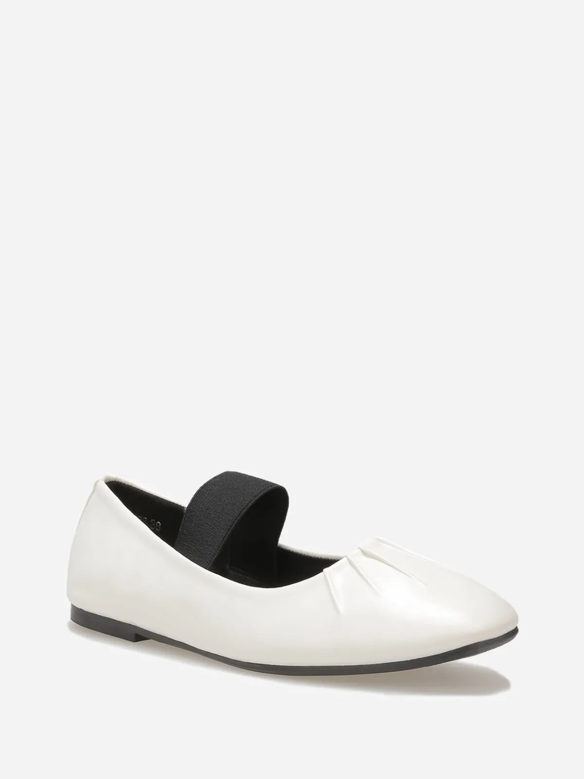 New La Modeuse Ballerines en simili avec bride Blanc