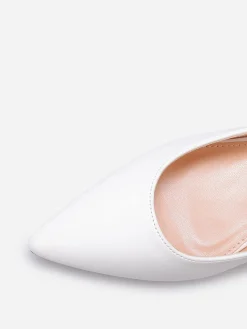 Discount La Modeuse Ballerines slingback à bout pointu Blanc