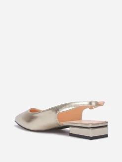 Best La Modeuse Ballerines slingback à bout pointu Doré