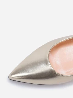 Best La Modeuse Ballerines slingback à bout pointu Doré