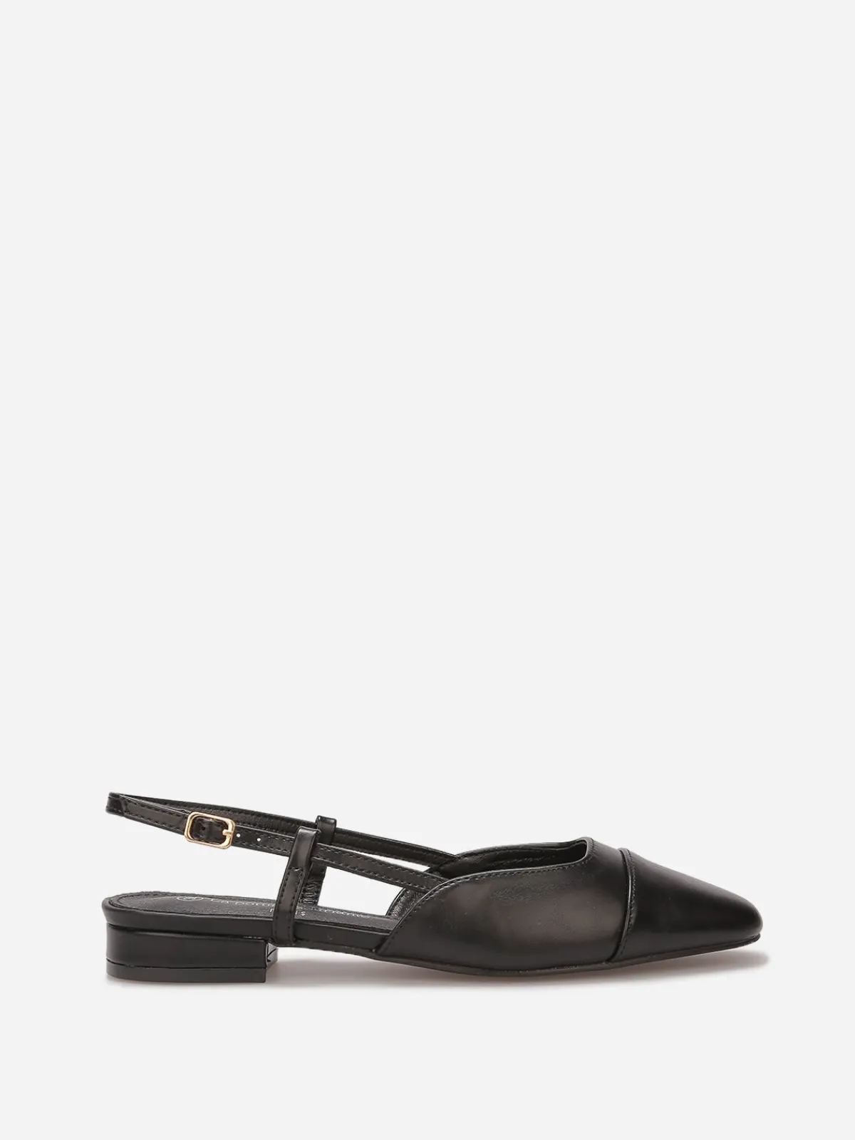 Online La Modeuse Ballerines slingback à bout contrastant Noir