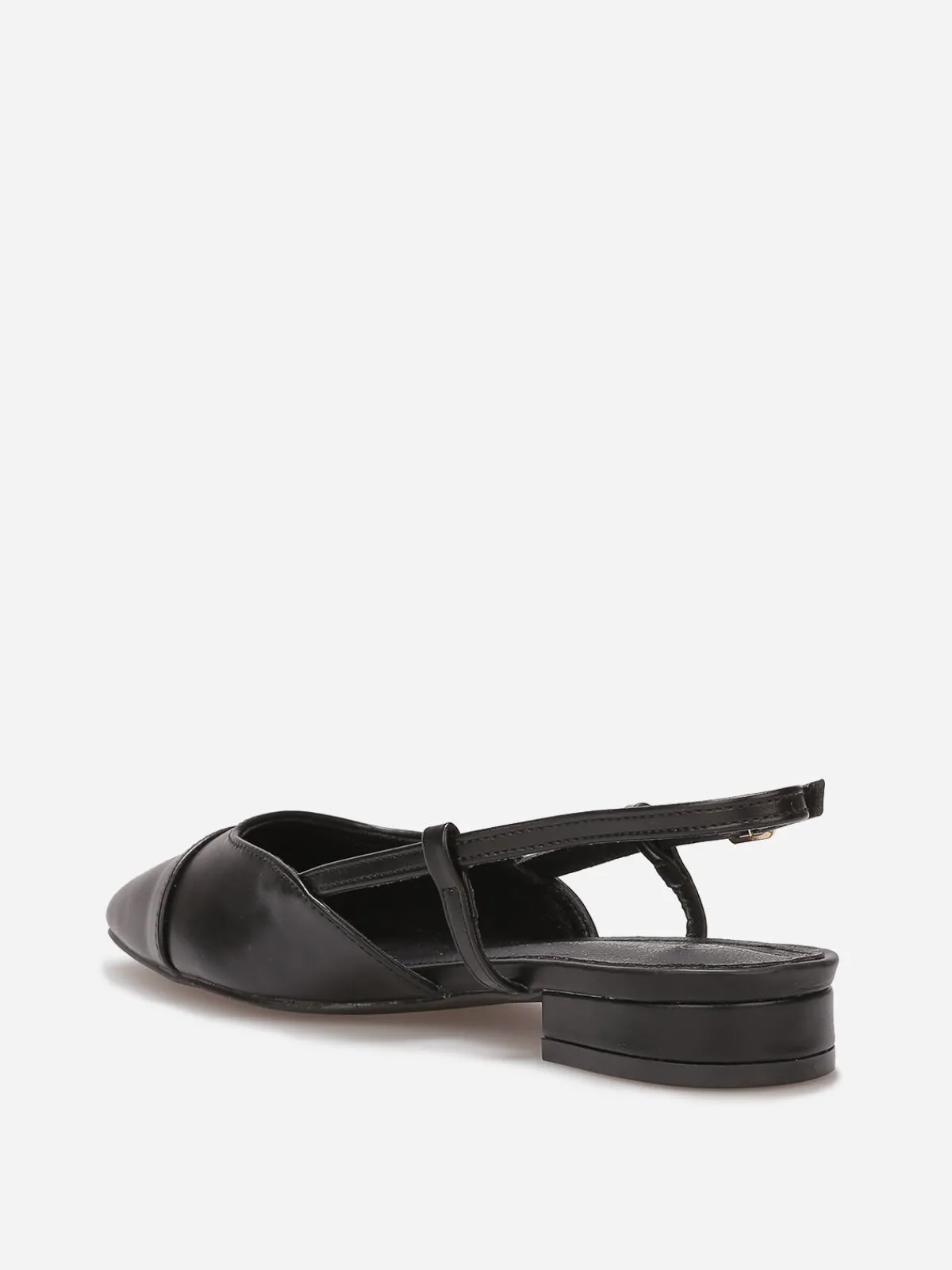 Online La Modeuse Ballerines slingback à bout contrastant Noir