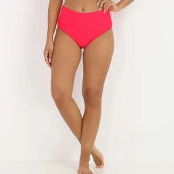 La Modeuse Bas de bikini  taille haute Fuchsia