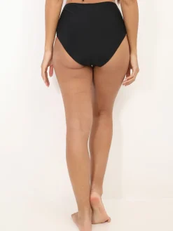 New La Modeuse Bas de bikini  taille haute Noir