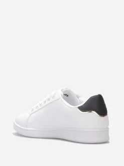 Outlet La Modeuse Baskets à empiècement pailleté Noir