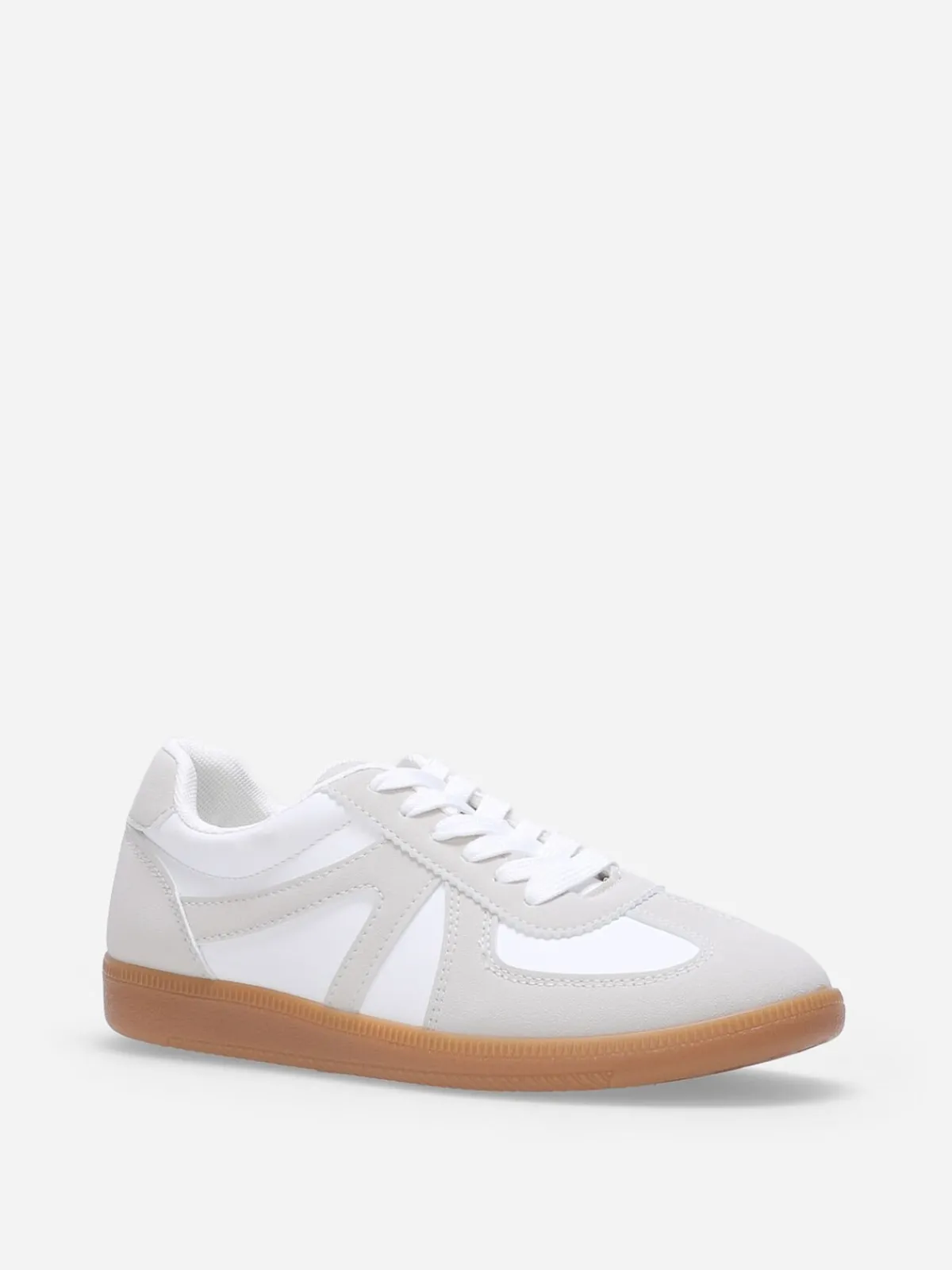 Discount La Modeuse Baskets à empiècements texturés Gris