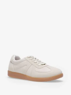 Discount La Modeuse Baskets à empiècements texturés Beige