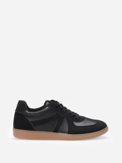 Clearance La Modeuse Baskets à empiècements texturés Noir