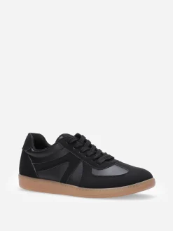 Clearance La Modeuse Baskets à empiècements texturés Noir