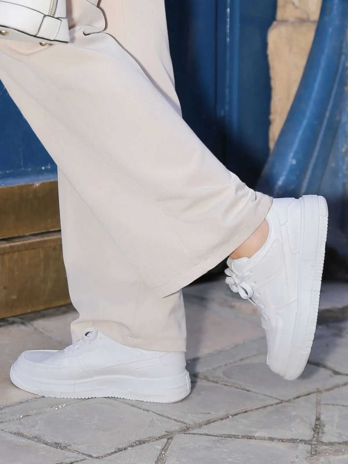 Hot La Modeuse Baskets à plateforme Blanc