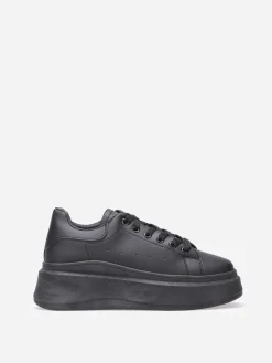 Clearance La Modeuse Baskets à plateforme compensée Noir