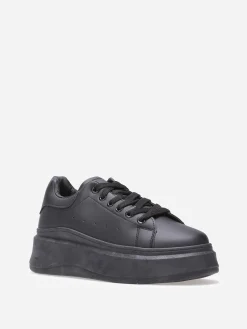 Clearance La Modeuse Baskets à plateforme compensée Noir