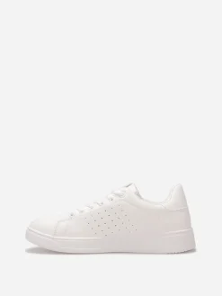 Hot La Modeuse Baskets basiques à plateforme Blanc