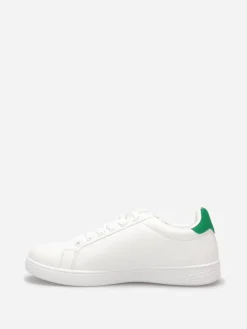 New La Modeuse Baskets basses à zip décoratif Blanc/Vert