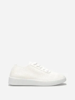 Hot La Modeuse Baskets basses ajourées Blanc