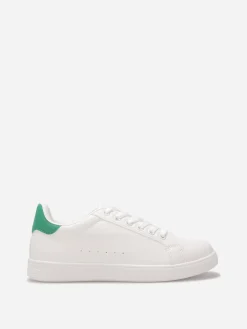 Sale La Modeuse Baskets basses basiques Blanc/Vert