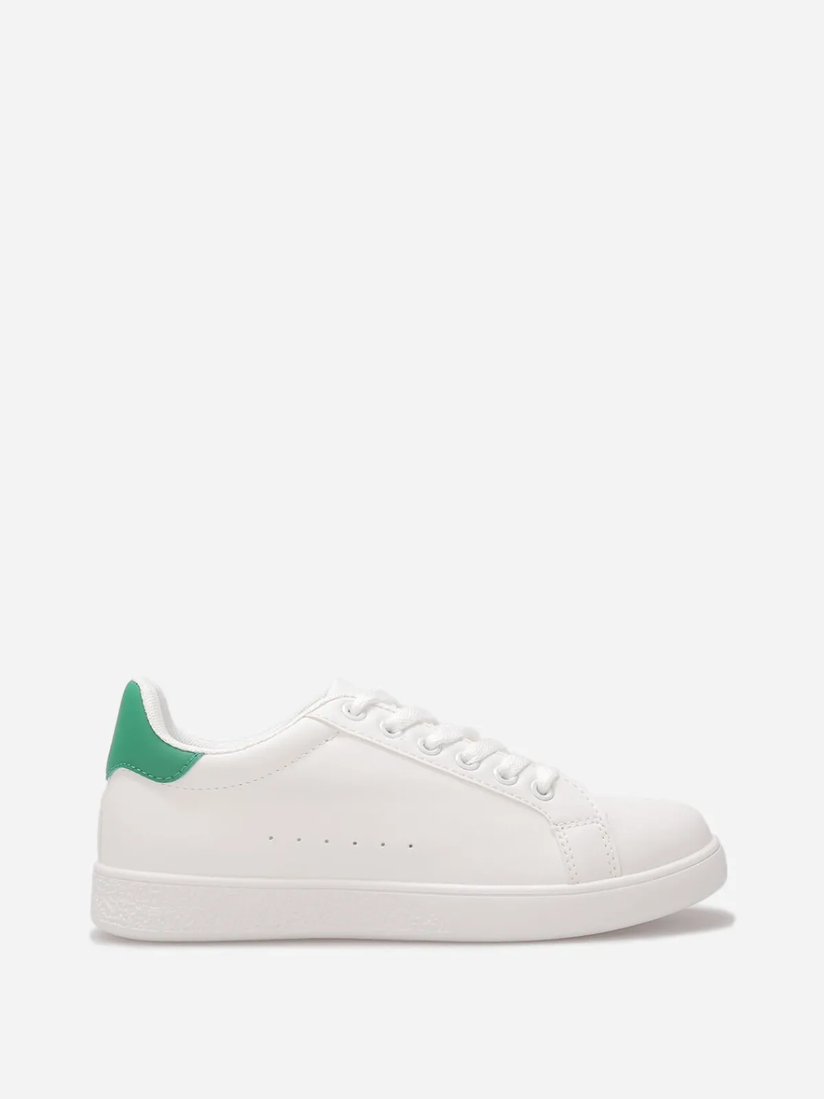 Sale La Modeuse Baskets basses basiques Blanc/Vert