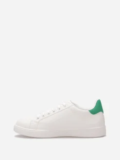 Sale La Modeuse Baskets basses basiques Blanc/Vert
