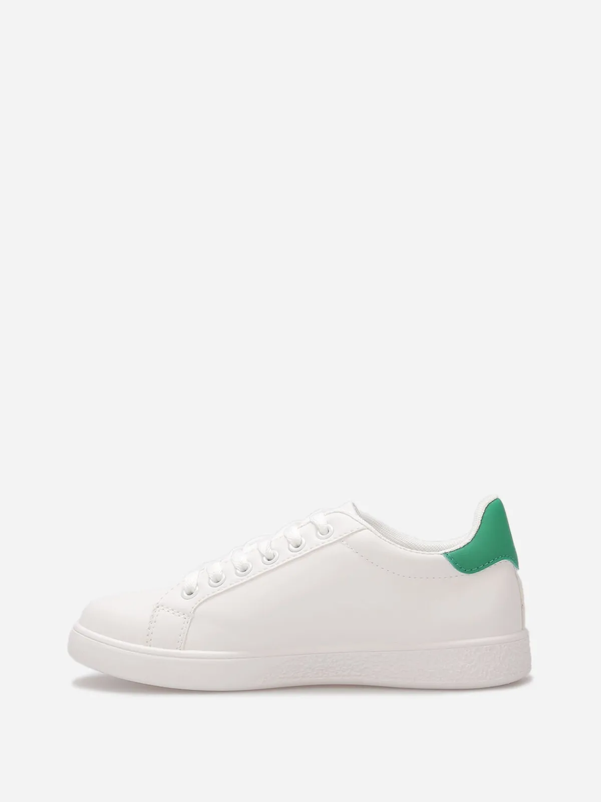 Sale La Modeuse Baskets basses basiques Blanc/Vert