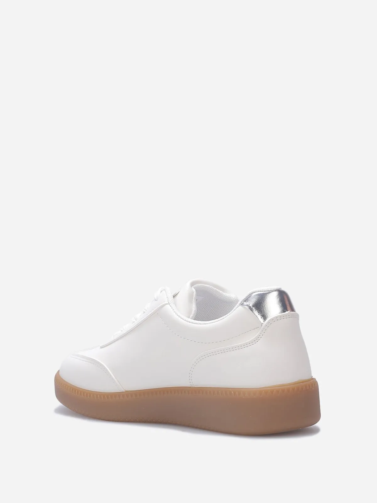 Clearance La Modeuse Baskets basses multi-matières Blanc