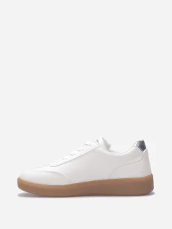 Clearance La Modeuse Baskets basses multi-matières Blanc
