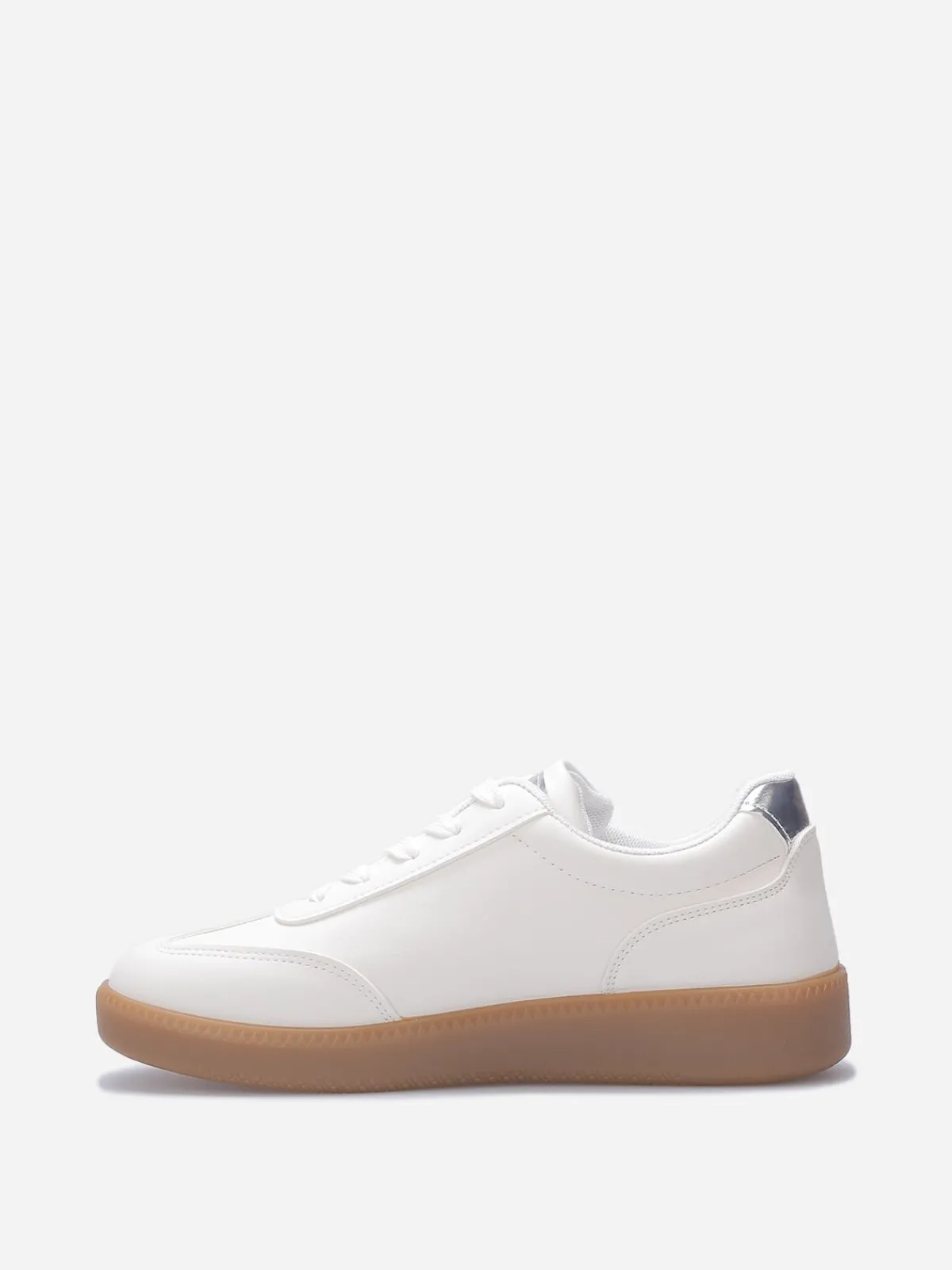 Clearance La Modeuse Baskets basses multi-matières Blanc