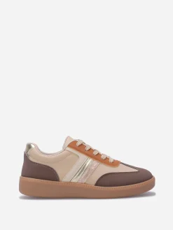 Sale La Modeuse Baskets basses multi-matières Marron