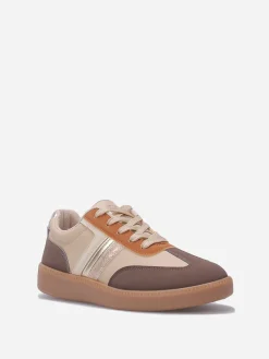 Sale La Modeuse Baskets basses multi-matières Marron
