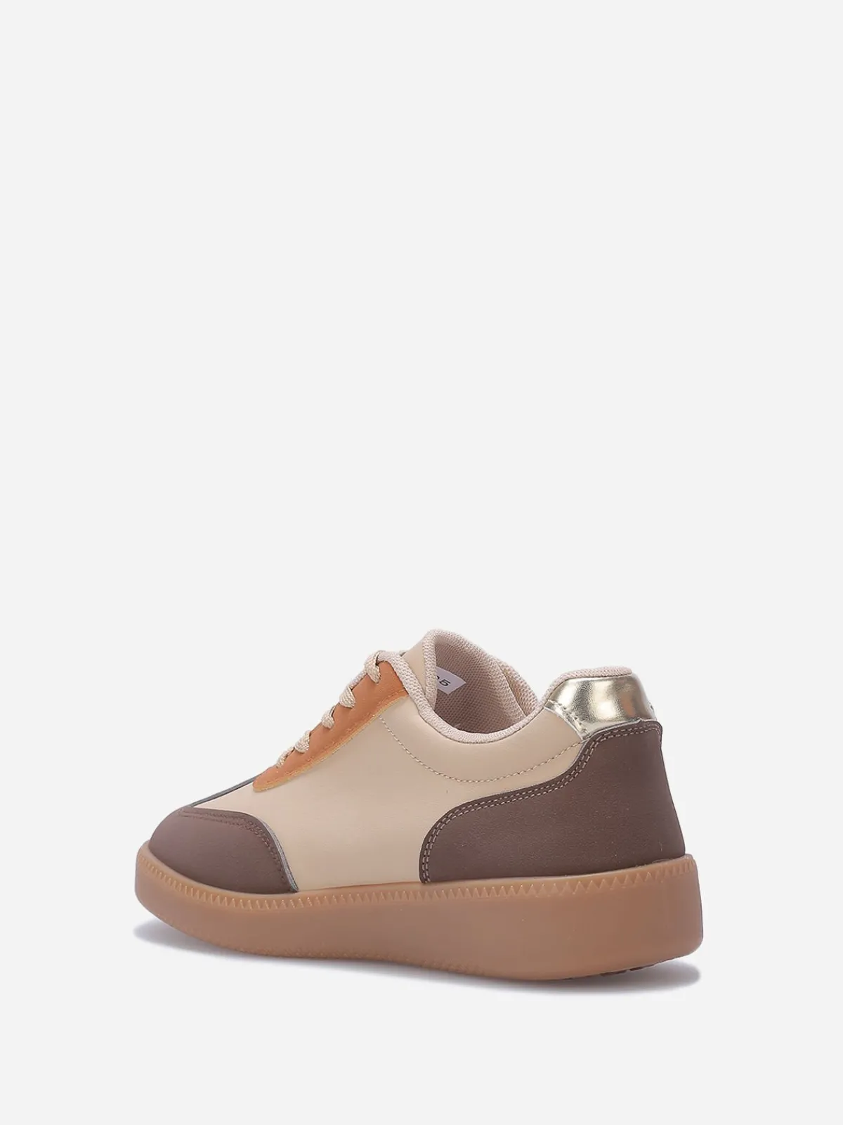 Sale La Modeuse Baskets basses multi-matières Marron
