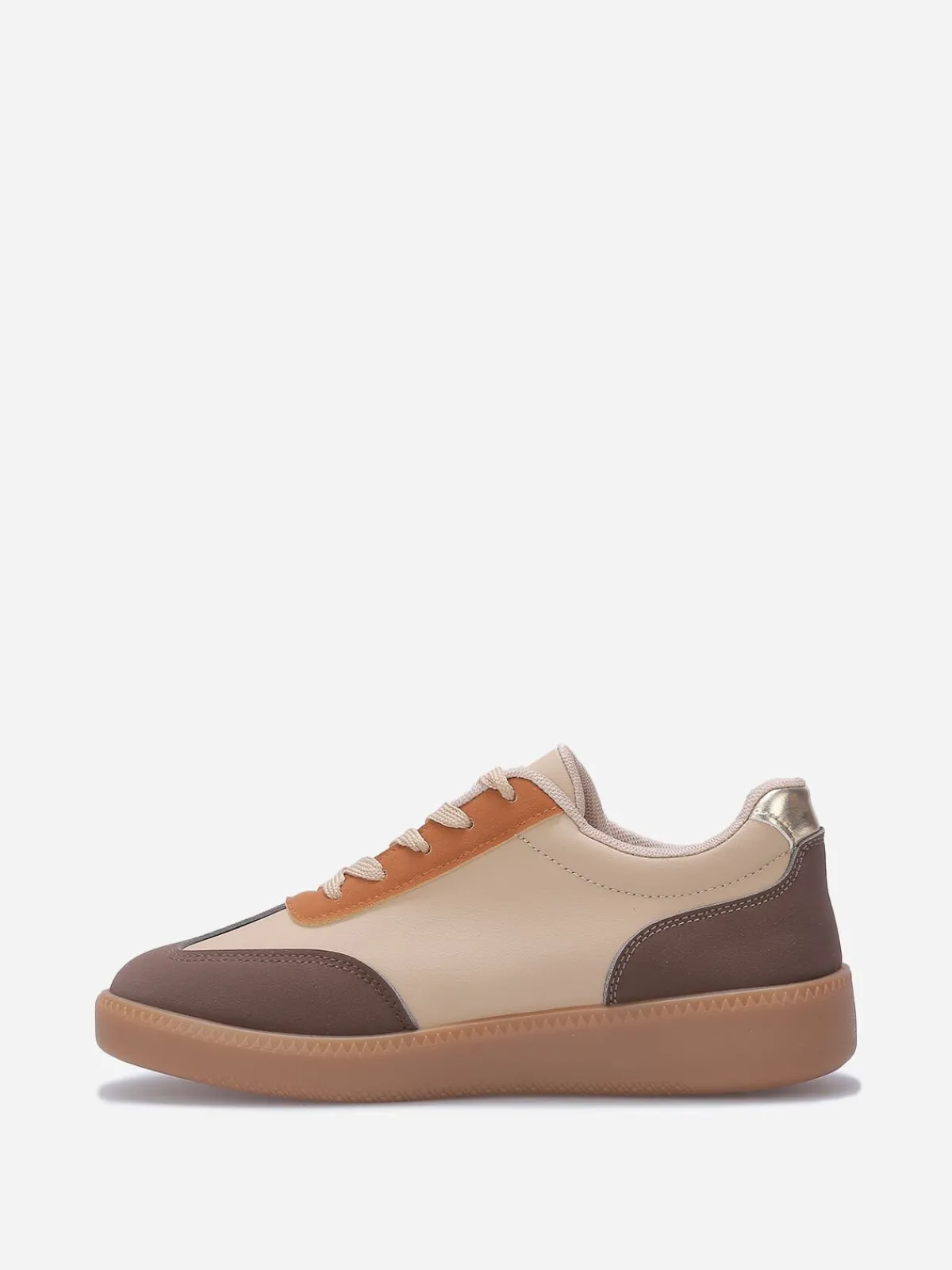 Sale La Modeuse Baskets basses multi-matières Marron