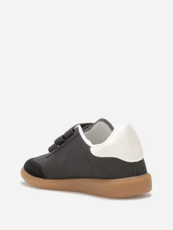 Online La Modeuse Baskets bi-matières à scratch Noir