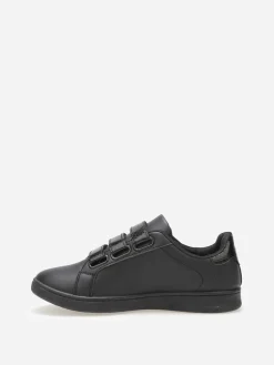 Hot La Modeuse Baskets bi-matières basses à scratchs Noir