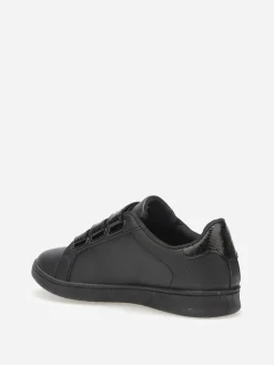 Hot La Modeuse Baskets bi-matières basses à scratchs Noir