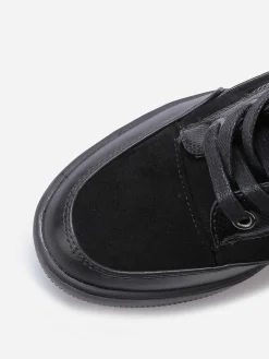 Hot La Modeuse Baskets compensées bi-matières Noir