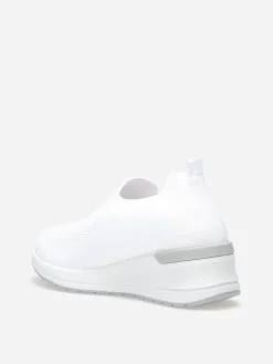 Clearance La Modeuse Baskets compensées slip-on Blanc