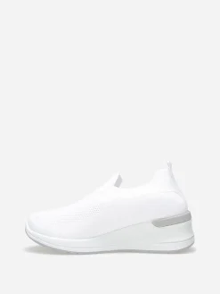 Clearance La Modeuse Baskets compensées slip-on Blanc