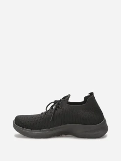 Outlet La Modeuse Baskets en maille texturée Noir