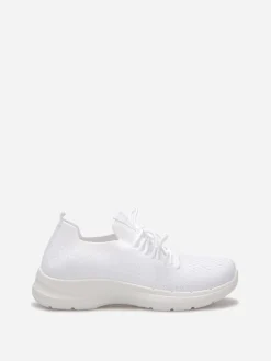 Best La Modeuse Baskets en maille texturée Blanc