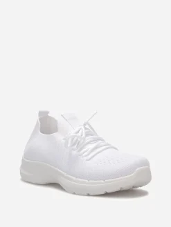 Best La Modeuse Baskets en maille texturée Blanc