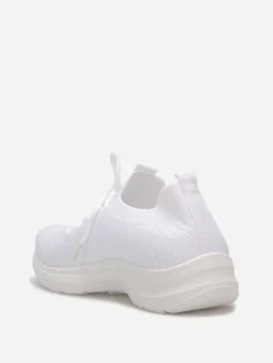 Best La Modeuse Baskets en maille texturée Blanc