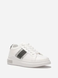 Outlet La Modeuse Baskets incrustées de strass