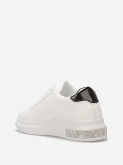 Outlet La Modeuse Baskets incrustées de strass