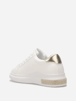 Sale La Modeuse Baskets incrustées de strass Doré