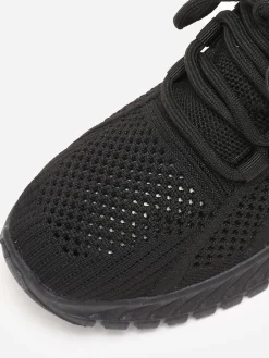 Sale La Modeuse Baskets running  en maille ajourée Noir