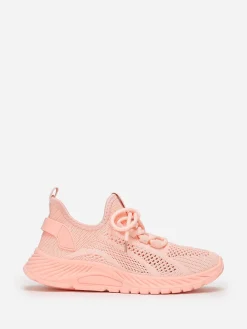 La Modeuse Baskets running  en maille ajourée Rose