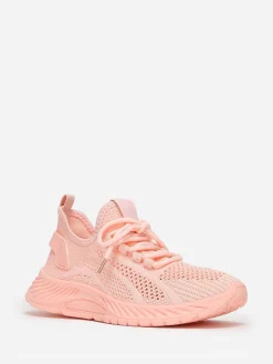 La Modeuse Baskets running  en maille ajourée Rose