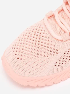 La Modeuse Baskets running en maille ajourée Rose